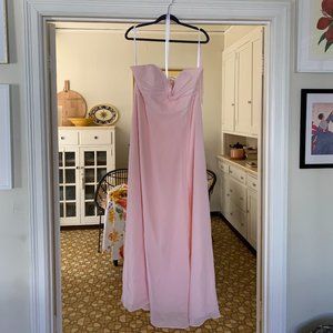 Strapless Sweetheart Bridesmaid dress, Soft Blush, Size 18, floor length